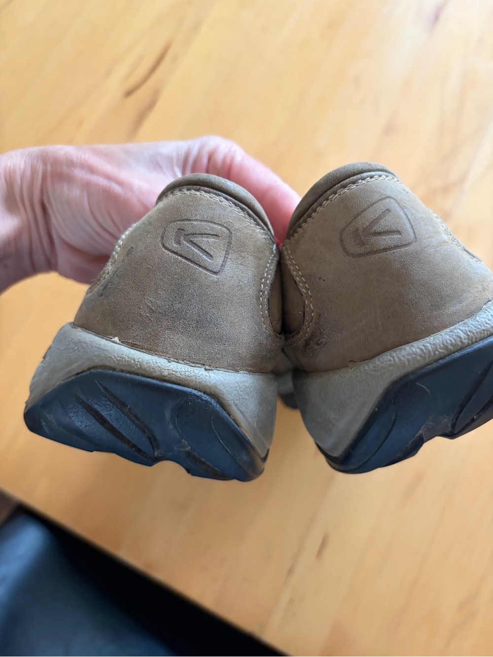 Keen Taupe Mary Jane Flats with Black Toe - Picture 5 of 5